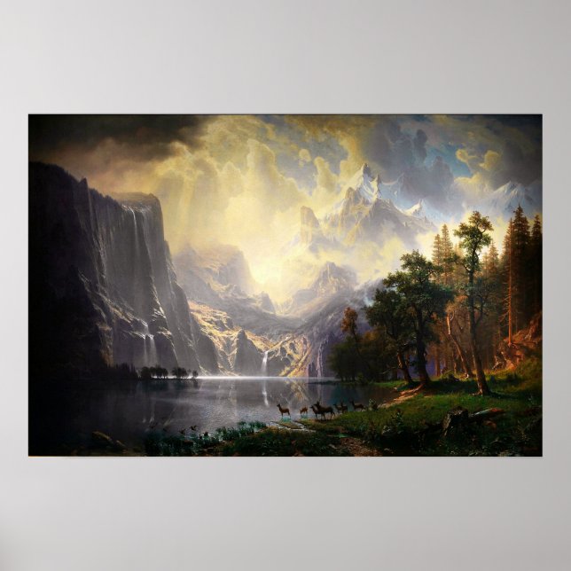 Among the Sierra Nevada by Albert Bierstadt  Poster (Front)