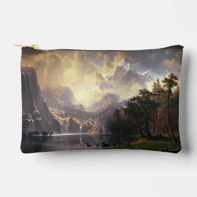 Among the Sierra Nevada, California, Bierstadt Art Accessory Pouch (Front)