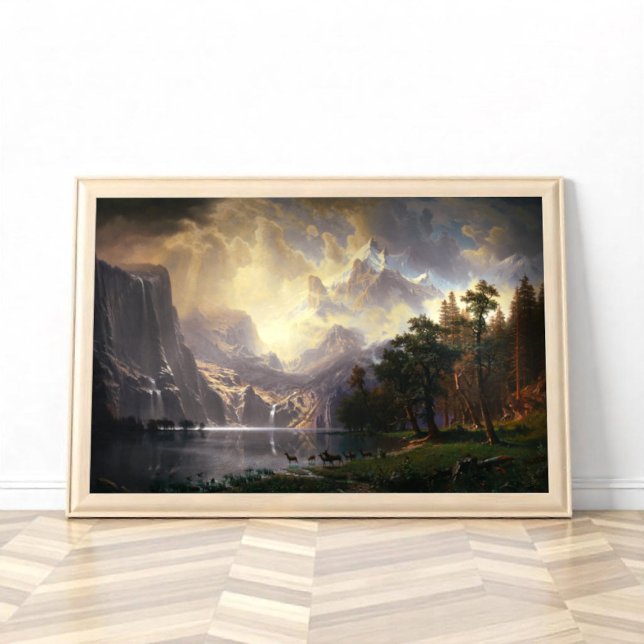 Among the Sierra Nevada, California, Bierstadt Art Poster (Creator Uploaded)