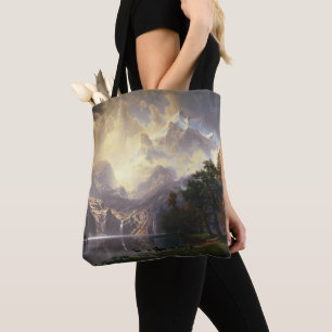 Among the Sierra Nevada, California, Bierstadt Art Tote Bag