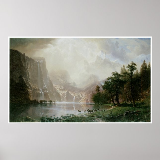 Among the Sierra Nevada Mountains, California Poster (Front)