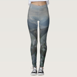 Among The Wildflowers Mountain Setting Leggings