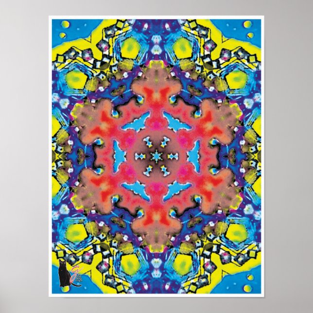 Amonium Kinetic Collage Kaleidoscope Poster (Front)
