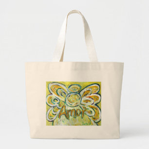 Amor Angel Word Art Tote Bag