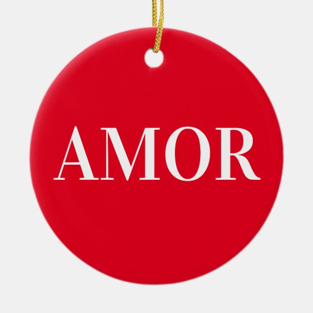 Amor Ceramic Ornament (Front)