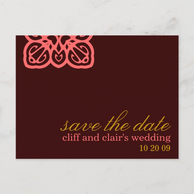 Amor  Customisable Save the Date Invitations (Front)