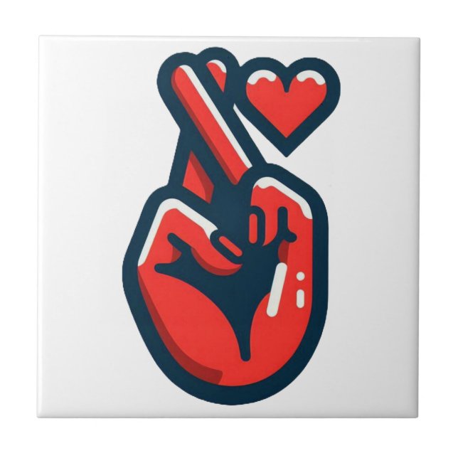 Amor em Cada Gesto Ceramic Tile (Front)