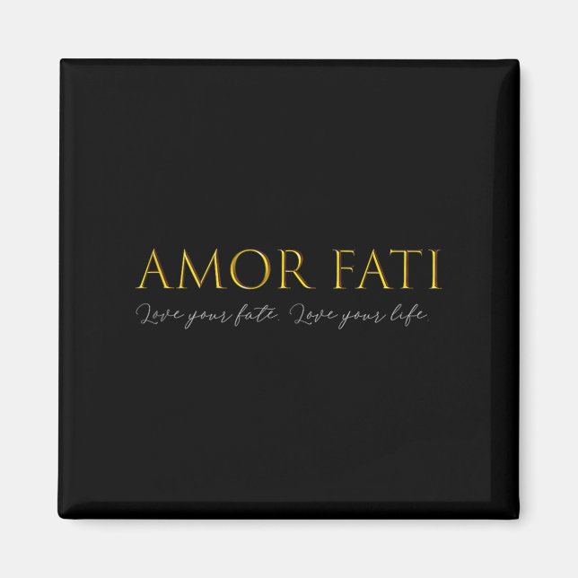Amor Fati Love Of Fate Stoic Philosophy Latin Quot Magnet (Front)