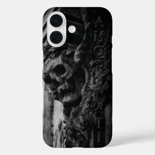 Amor Fati Stone Wings Skull iPhone 16 Case