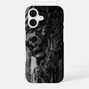Amor Fati Stone Wings Skull iPhone 16 Case