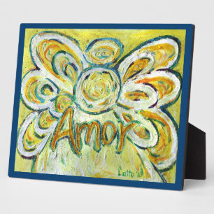 Amor Inspirational Angel Word Painting Poem Plaque