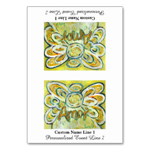 Amor Inspirational Word Angel Table Tent Card
