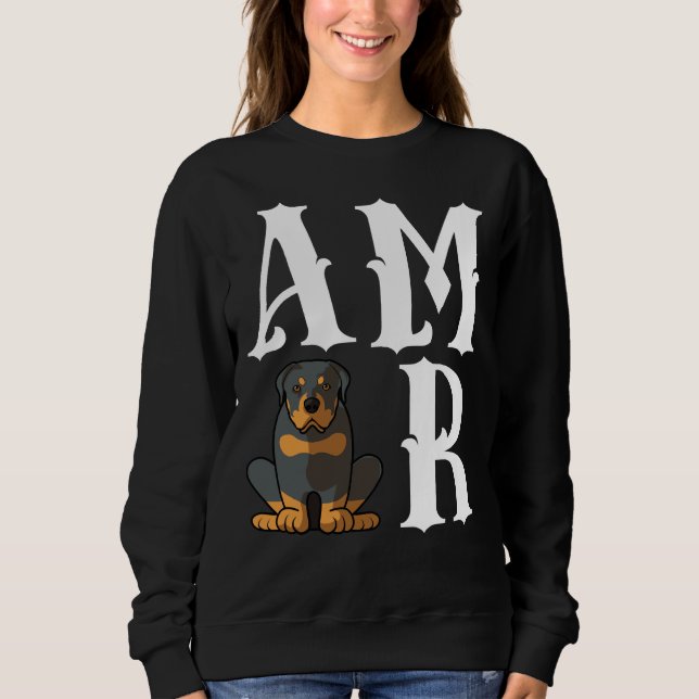 Amor Love Rottweiler Dog Mum Sweatshirt (Front)