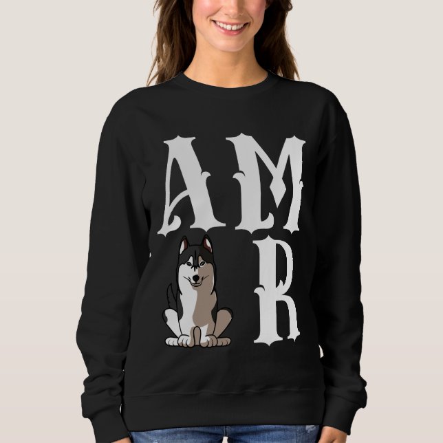Amor Love Siberian Husky Dog Mum Sweatshirt (Front)
