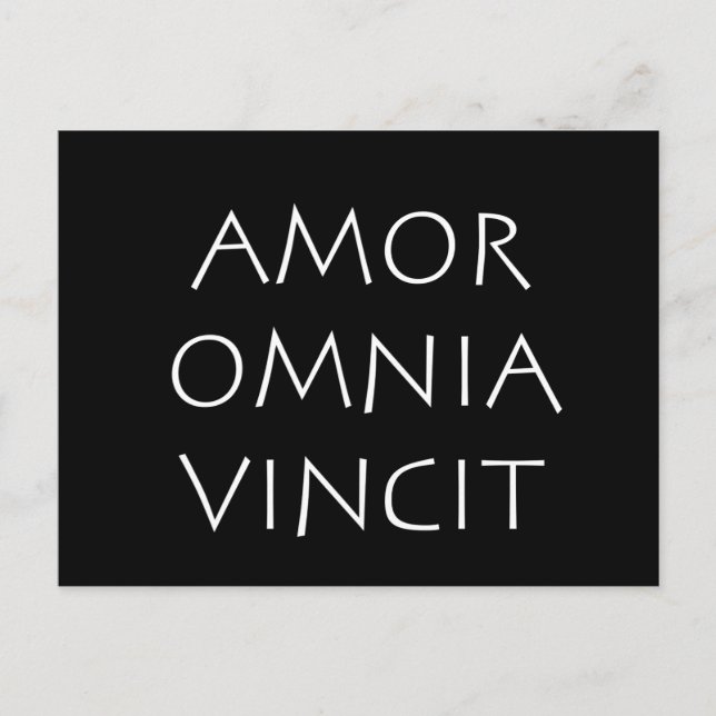 Amor Omnia Vincit Postcard (Front)