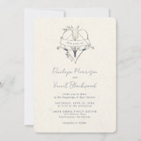 AMOR OMNIA VINCIT Wedding Invitation