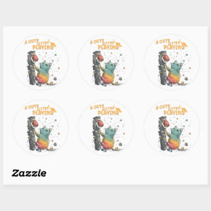 Amor Peludo Classic Round Sticker