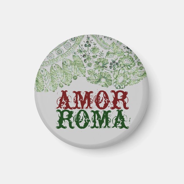 Amor Roma With Green Lace Magnet (Front)