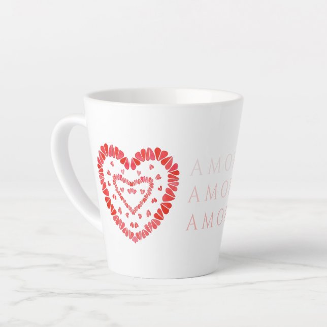 AMOR-SPANISH LOVE Latte Mug (Left Angle)