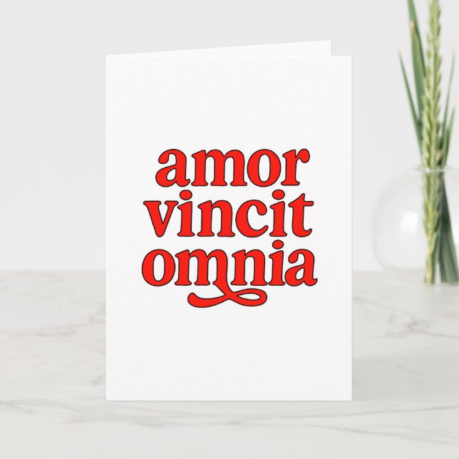 Amor vincit omnia card (Front)