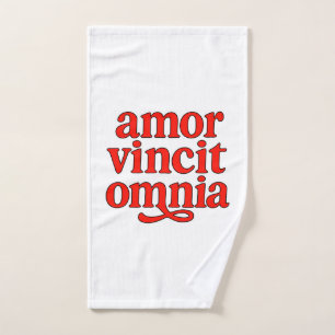 Amor vincit omnia hand towel