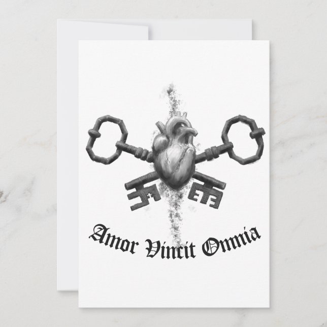 Amor Vincit Omnia Holiday Card (Front)