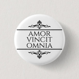 Amor Vincit Omnia - Love Conquers All 3 Cm Round Badge