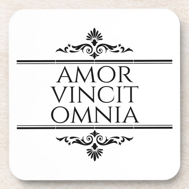 Amor Vincit Omnia - Love Conquers All Coaster (Front)