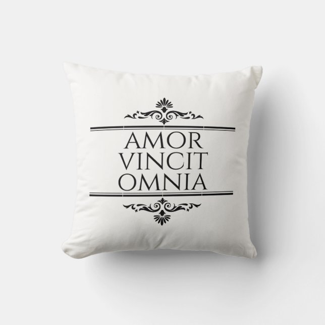Amor Vincit Omnia - Love Conquers All Cushion (Front)