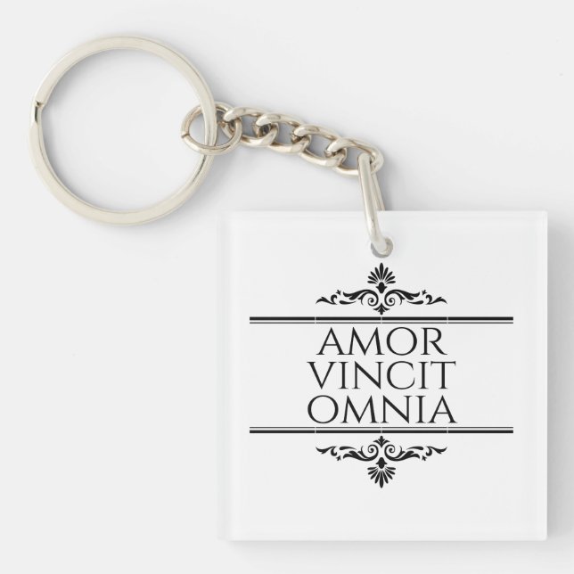 Amor Vincit Omnia - Love Conquers All Key Ring (Front)