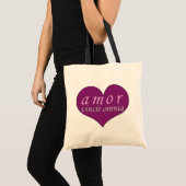 Amor Vincit Omnia Love Conquers All Valentines Day Tote Bag (Front (Product))