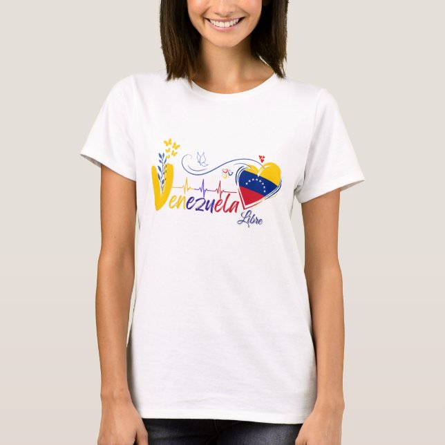 Amor y Unión Venezuela & USA T-Shirt (Front)