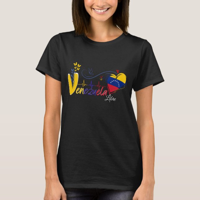 Amor y Unión Venezuela & USA T-Shirt (Front)