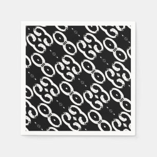 Amora a Black and white Napkin