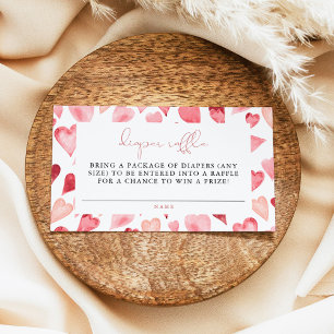 AMORE Cute Heart Little Sweetheart Diaper Raffle Place Card