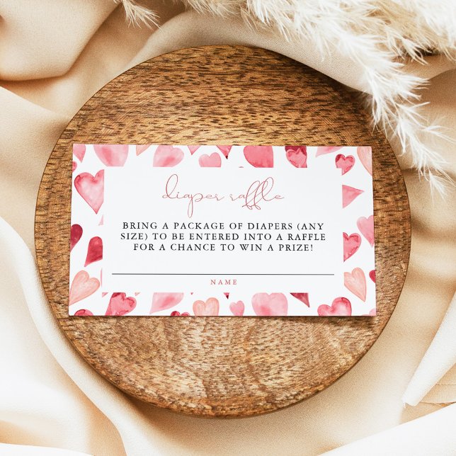 AMORE Cute Heart Little Sweetheart Diaper Raffle Place Card (Creator Uploaded)