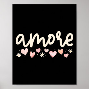 Amore Italian Valentines Day Engagement Cupids Lov Poster