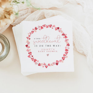 AMORE Little Sweetheart Valentine Day Baby Shower Napkin