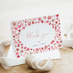 AMORE Little Sweetheart Valentine Day Baby Shower Thank You Card