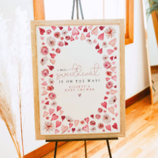 AMORE Little Sweetheart Valentine Day Baby Welcome Poster