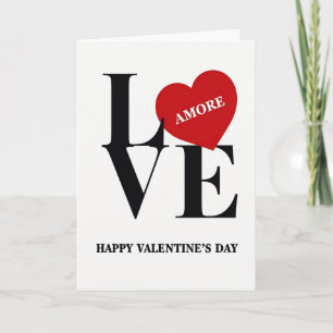 Amore Love Valentine Card