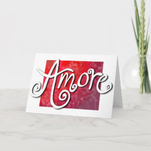 Amore - reverse red jazzy holiday card