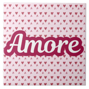 Amore Typography Design – Valentine’s Day Gift Ceramic Tile