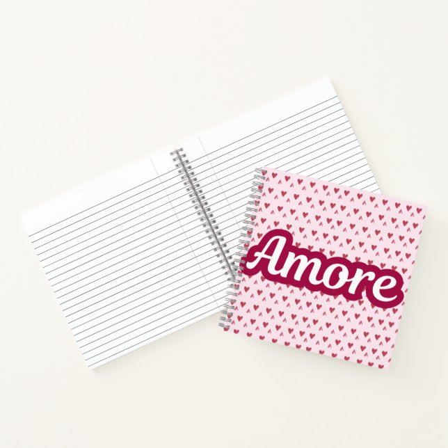 Amore Typography Design – Valentine’s Day Gift Notebook (Inside)