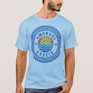 Amorgos Island, Greece - Light Blue Men's T-Shirt