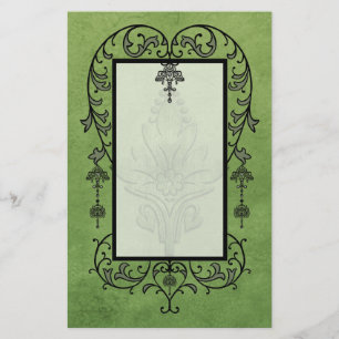 Amoroso: AGED PARCHMENT in Green Stationery