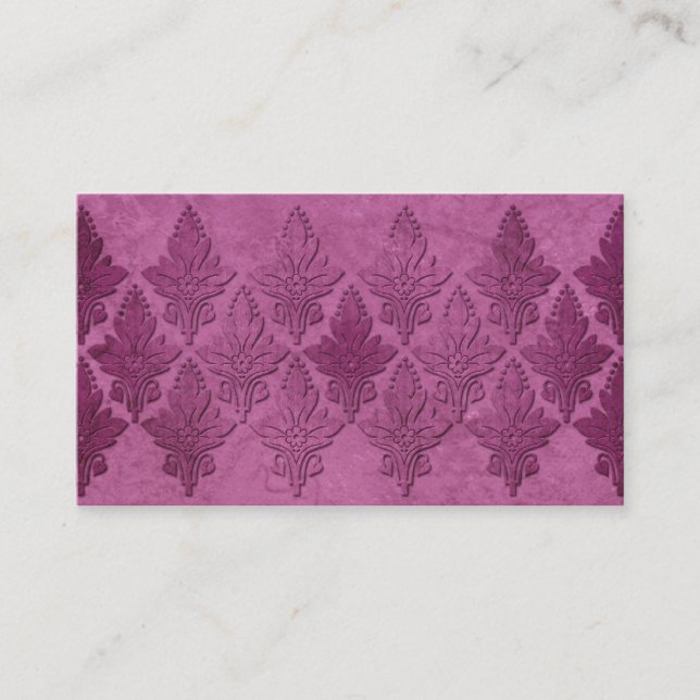 Amoroso: AGED PARCHMENT in ROSE Business Card (Front)