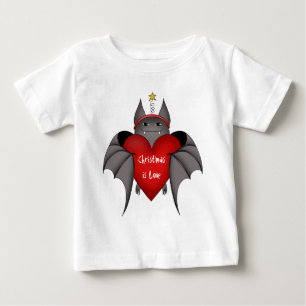 Amorous funny Christmas bat Baby T-Shirt