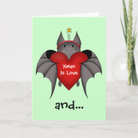 Amorous funny Gothic Christmas bat Xmas is love