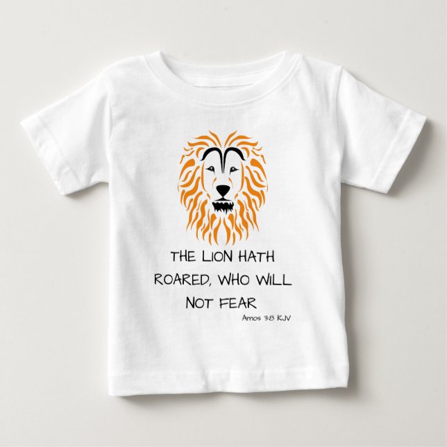 Amos 3:8 KJV Bible Scripture Verse Baby T-Shirt (Front)